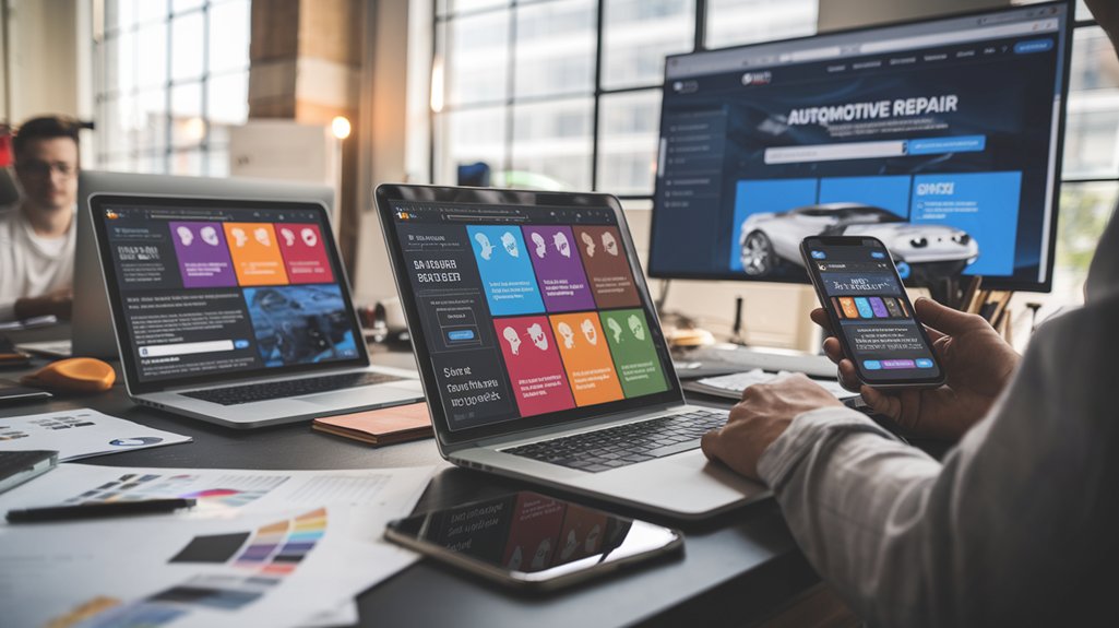 key features for auto repair website design